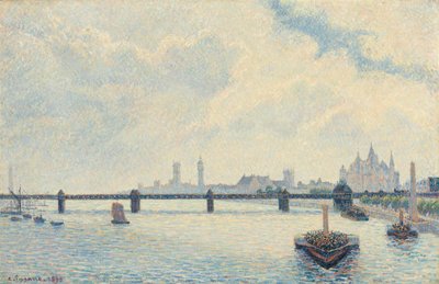 チャリング クロス ブリッジ、ロンドン、1890 年。 作： Camille Pissarro