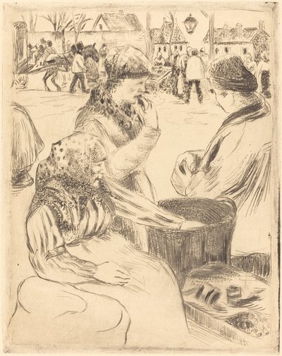 栗の行商人 栗の行商人、1878 年。 作： Camille Pissarro