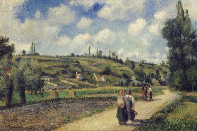 ポントワーズ近くの風景、オーヴァーズロード、1881 作： Camille Jacob Pissarro