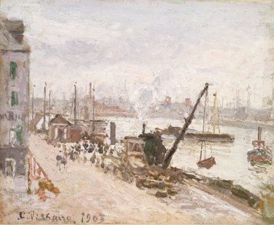 ルアーブルの波止場、1903 年 作： Camille Pissarro