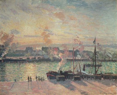 ルーアンの夕日 作： Camille Pissarro