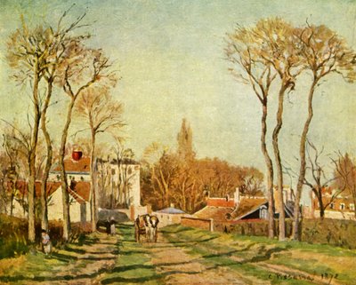 村への入り口、1872年、1939年。 作： Camille Jacob Pissarro