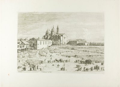 S. Giustina in prà della Vale, from Vedute 作： Canaletto