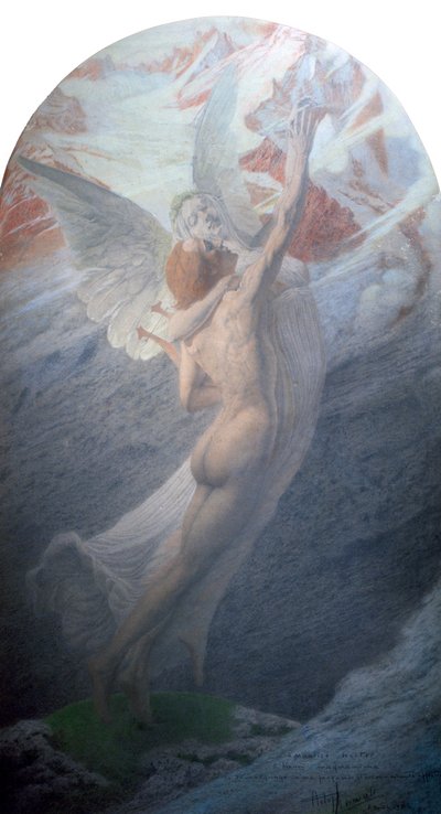 インスピレーション、1902 作： Carlos Schwabe