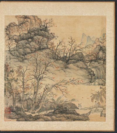 古代の巨匠の後の絵画：秋の風景、1598〜1652年。 作： Chen Hongshou