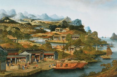 中国茶貿易、1790-1800 作： Chinese School