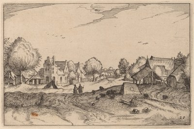 村の道 作： Claes Jansz Visscher after Johannes van Doetechum, the Elder after Lucas