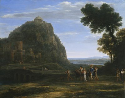 行列のあるデルフォイの眺め 作： Claude Lorrain