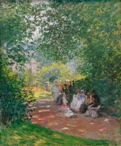 モンソー公園にて 作： Claude Monet