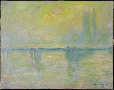 チャリングクロスブリッジ：霧、1902 作： Claude Monet