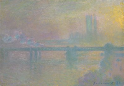 チャリング クロス ブリッジ、ロンドン、1901 年。 作： Claude Monet