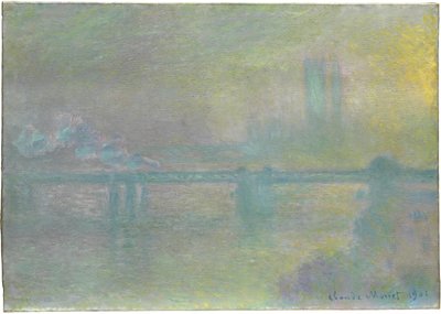 チャリングクロスブリッジ、ロンドン、1901 作： Claude Monet