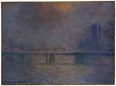 チャリングクロスブリッジ、テムズ川、1900年3月 作： Claude Monet