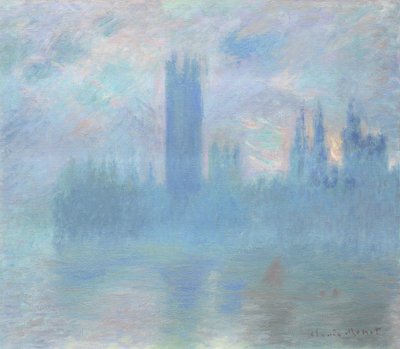 国会議事堂、ロンドン、1900-01 作： Claude Monet