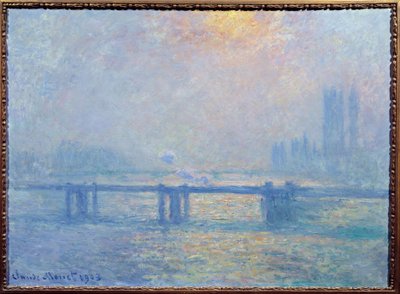 ロンドンのチャリングクロスのテムズ川 作： Claude Monet