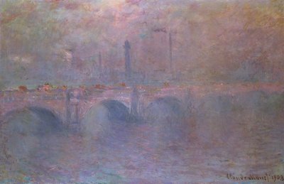 ウォータールー橋のテムズ川、1903年 作： Claude Monet