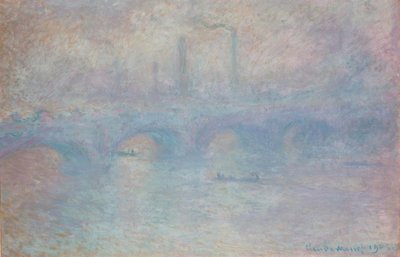 ウォータールー橋。フォグ効果 作： Claude Monet