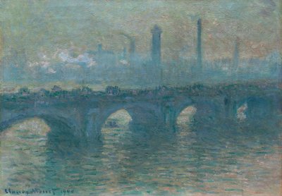 ウォータールー・ブリッジ、グレイ・ウェザー 作： Claude Monet