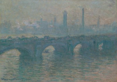 ウォータールー橋、グレイ ウェザー、1900 年。 作： Claude Monet