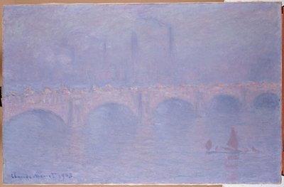 ウォータールー橋、かすんでいるサンシャイン 作： Claude Monet