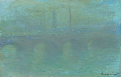 ウォータールー橋、ロンドン、夕暮れ時 作： Claude Monet