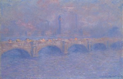 ウォータールー橋、太陽光の効果 作： Claude Monet