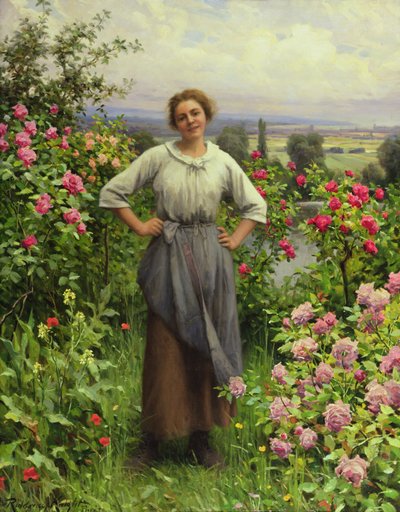 次の芸術家によるアート作品： Daniel Ridgway Knight