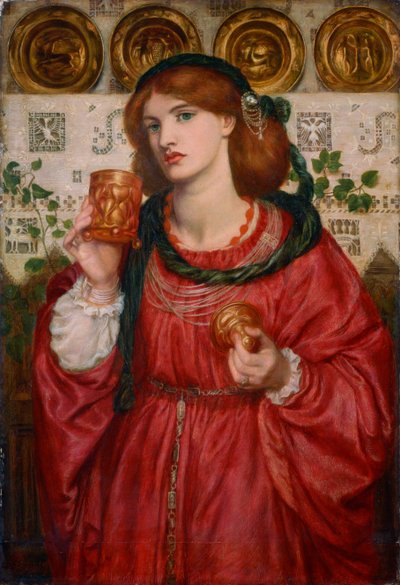 愛するカップ、1867 作： Dante Gabriel Charles Rossetti