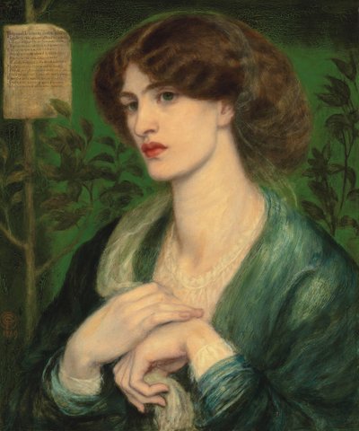 ベアトリスの挨拶、1869 作： Dante Gabriel Charles Rossetti