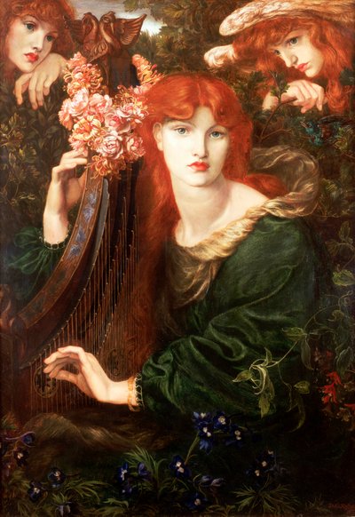 「ラ・ギルランダータ」、1873年 作： Dante Gabriel Rossetti