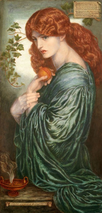 プロセルピン、1882年。 作： Dante Gabriel Rossetti