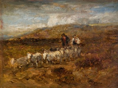 ウェルシュ シェパード、1841 年。 作： David Cox the elder