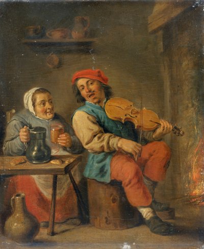 「フィドラー」、1630-1690 作： David Teniers II