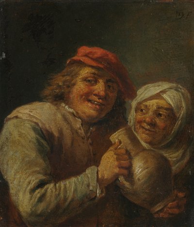 老人と女、1700年代。 作： David Teniers the Elder