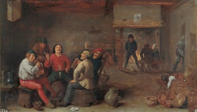 喫煙者と飲酒者 作： David Teniers the Younger