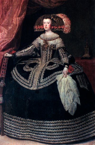 オーストリアの女王ドニャマリアナ、c1652-1653。 作： Diego Velázquez