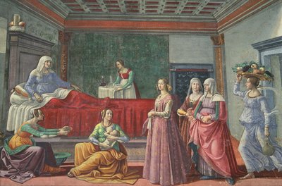 洗礼者聖ヨハネの誕生 作： Domenico Ghirlandaio