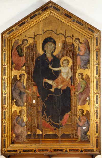 La Madonna Rucellai （木にテンペラ 作： Duccio di Buoninsegna