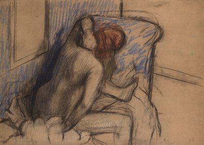 髪を乾かす女性 作： Edgar Degas