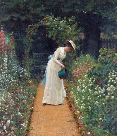 マイレディの庭 作： Edmund Blair Leighton