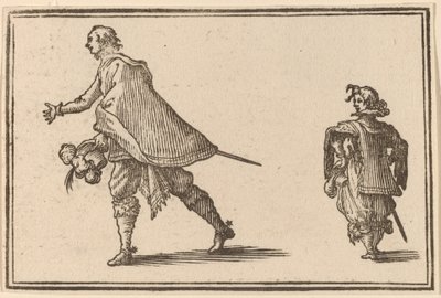 紳士と彼のページ 作： Edouard Eckman after Jacques Callot