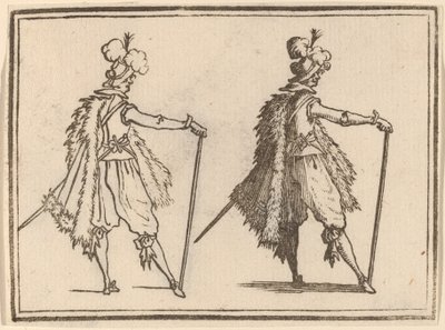 杖を持った紳士 作： Edouard Eckman after Jacques Callot