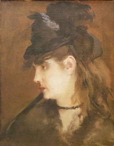 黒い帽子のベルトモリゾ 作： Édouard Manet