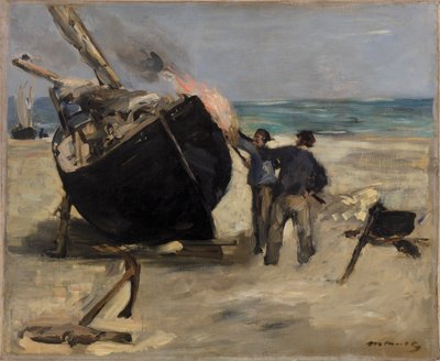 ボートのターリング 作： Édouard Manet