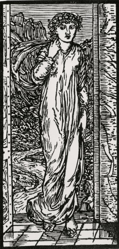 庭のプシュケ 作： Edward Coley (after) Burne Jones