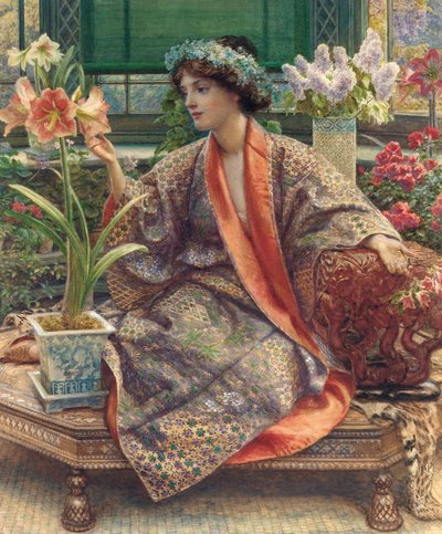 温室の花、1909 作： Edward John Poynter