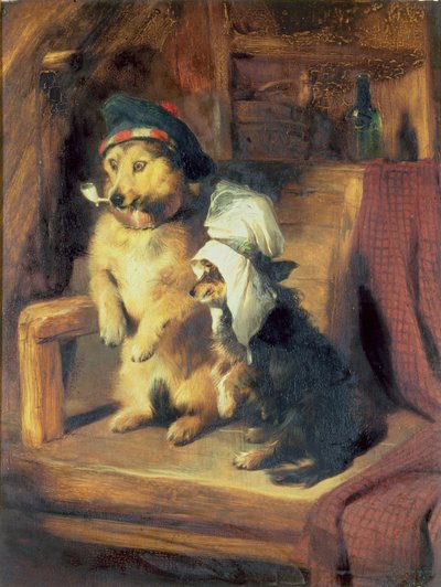 小さなベビーカー、1836 作： Edwin Landseer