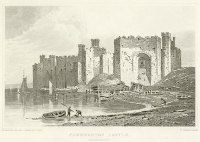 Caernarvon Castle, Caernarvonshire (Englanding) 作： English School