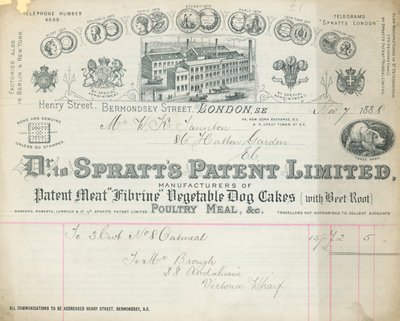 Dr Spratts Patent Limitedの領収書 作： English School