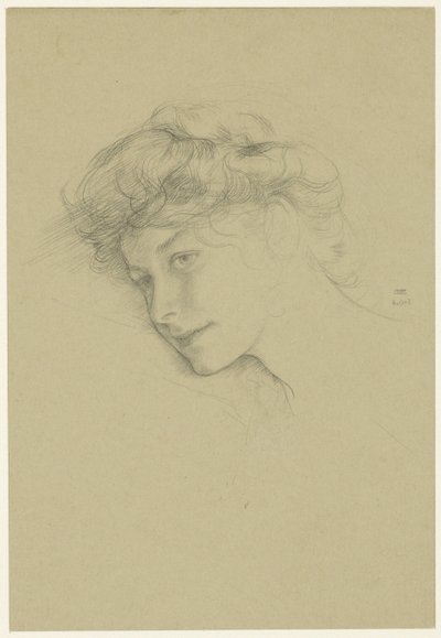 若い女性の肖像画 作： Ernest Haskell